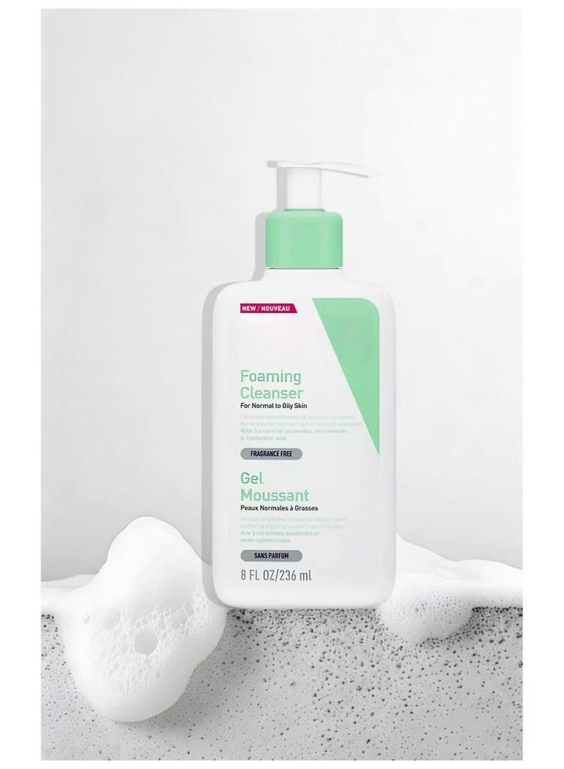 Normal to Oily Skin Foaming Cleanser 236ml - Hyaluronic Acid | Gentle Oil Control