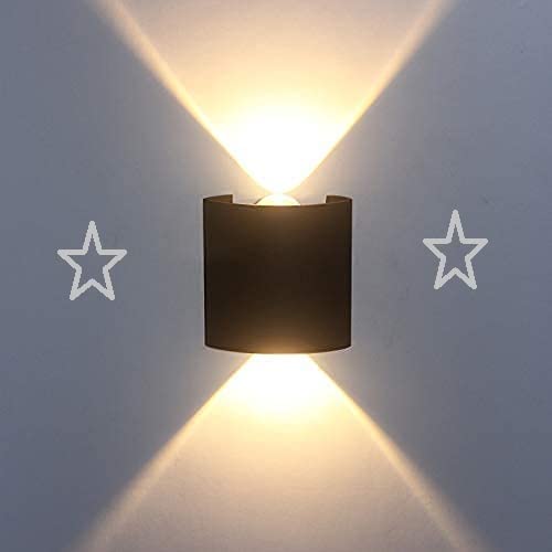 FILLISKA Metal LED Outdoor UP Down Wall Light Warm White, IP-65 Waterproof & Shockproof Body(2 Year Warranty) (MattBlack 1up + 1down) - Image 1