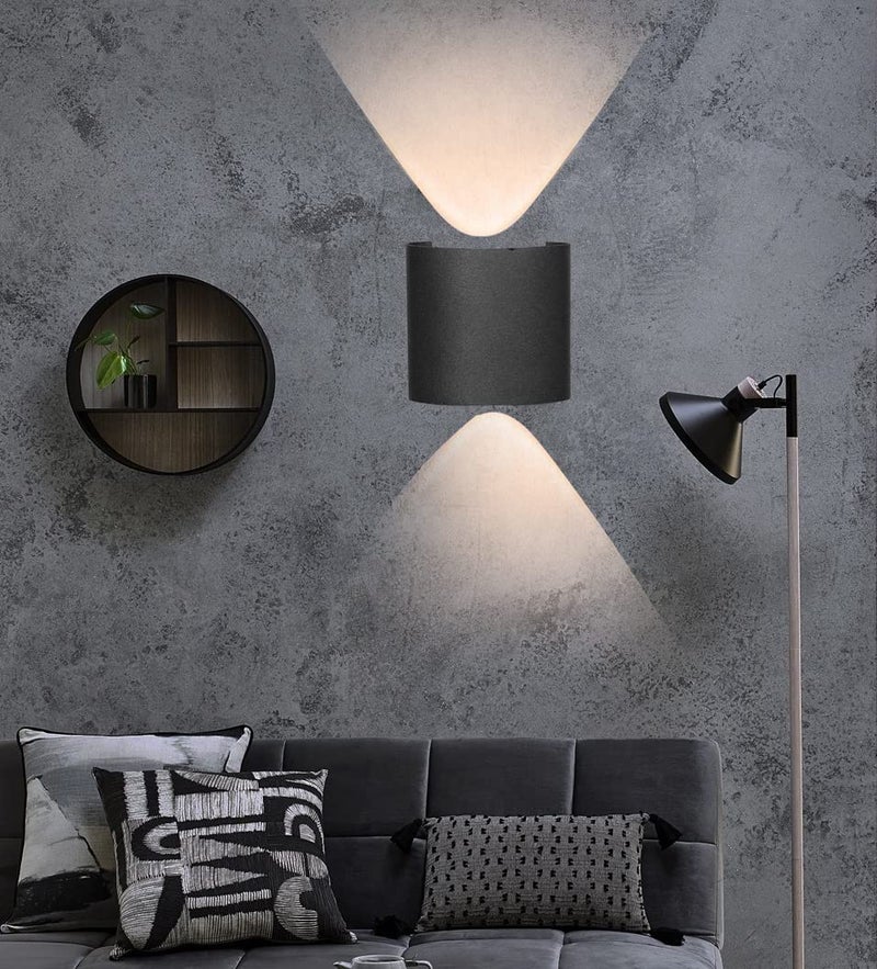 FILLISKA Metal LED Outdoor UP Down Wall Light Warm White, IP-65 Waterproof & Shockproof Body(2 Year Warranty) (MattBlack 1up + 1down) - Image 3