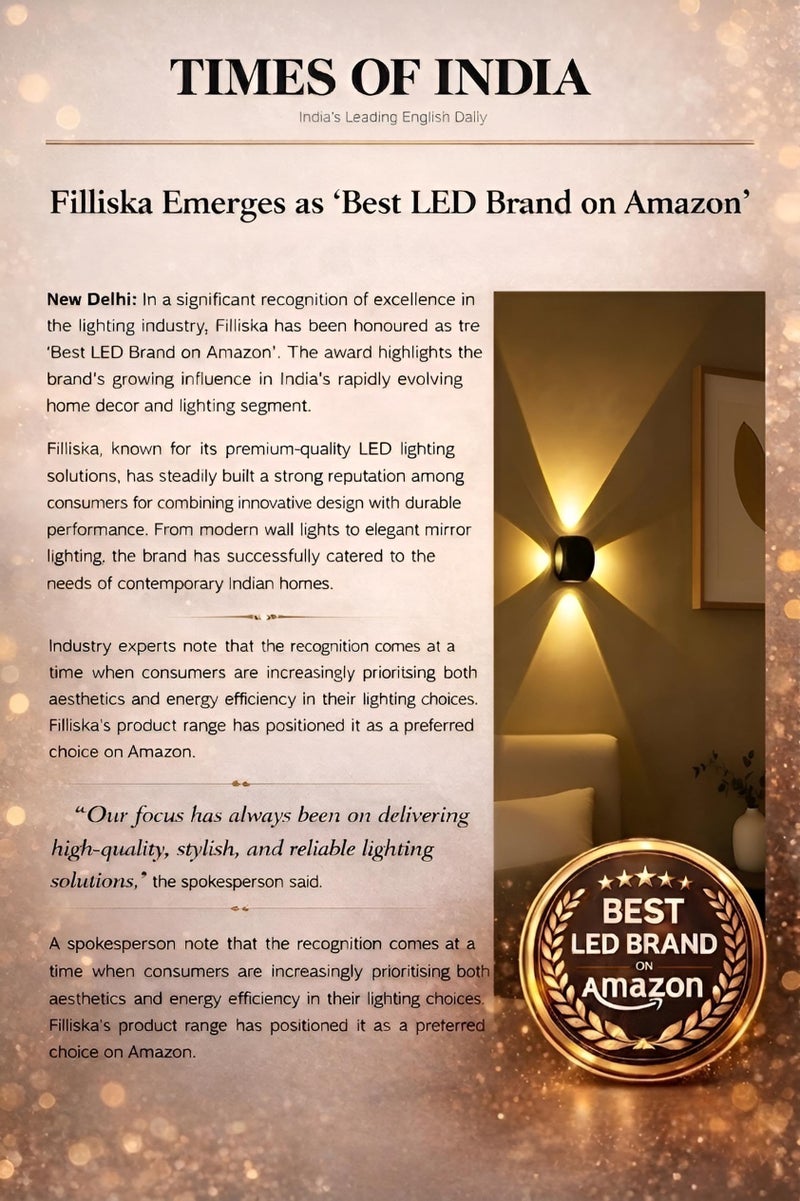 FILLISKA Metal LED Outdoor UP Down Wall Light Warm White, IP-65 Waterproof & Shockproof Body(2 Year Warranty) (MattBlack 1up + 1down) - Image 2