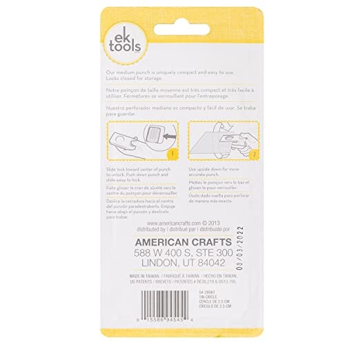 EK Tools Large Circle Crafting Punch, 2.25 inch, Silver, with Safety Lock, create perfect Circles for Handmade Cards, Scrapbooking, Gift Tags, Invitations, Decorations, and More - Image 3