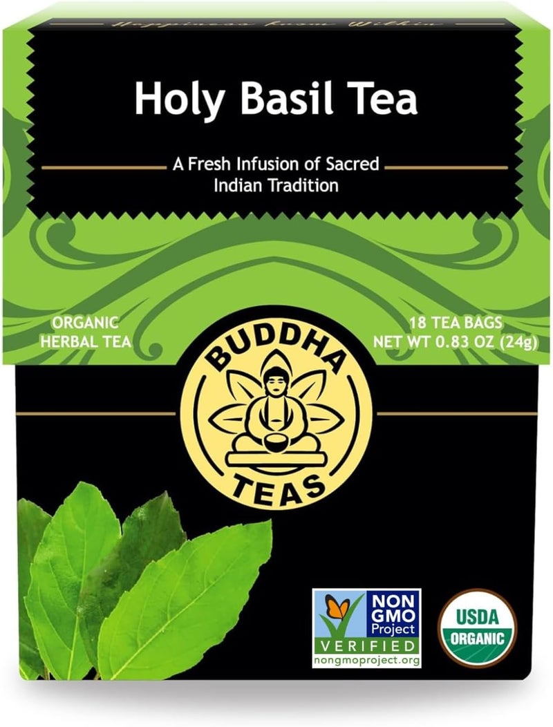 BUDDHA TEAS شاي بudha Teas العضوي من الريحان المقدس تولسي - Image 1