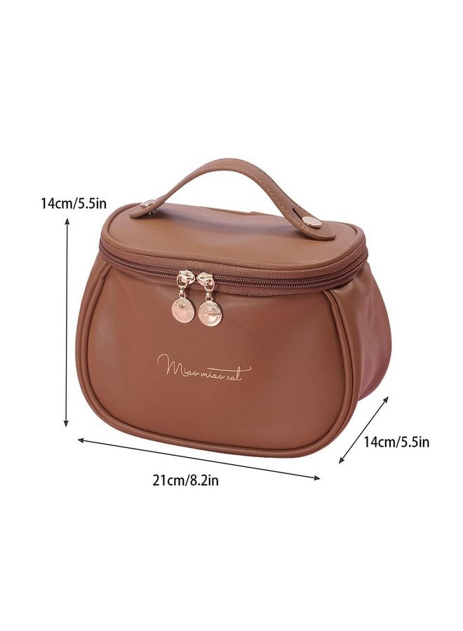 SIBY Portable Cosmetic Bag Organizer Case | Small Waterproof Pu Leather Travel Make Up Bag For Women And Girls | Large Capacity Toiletry Bag For Cosmetics, Skin Care Products And Toiletries - Image 2