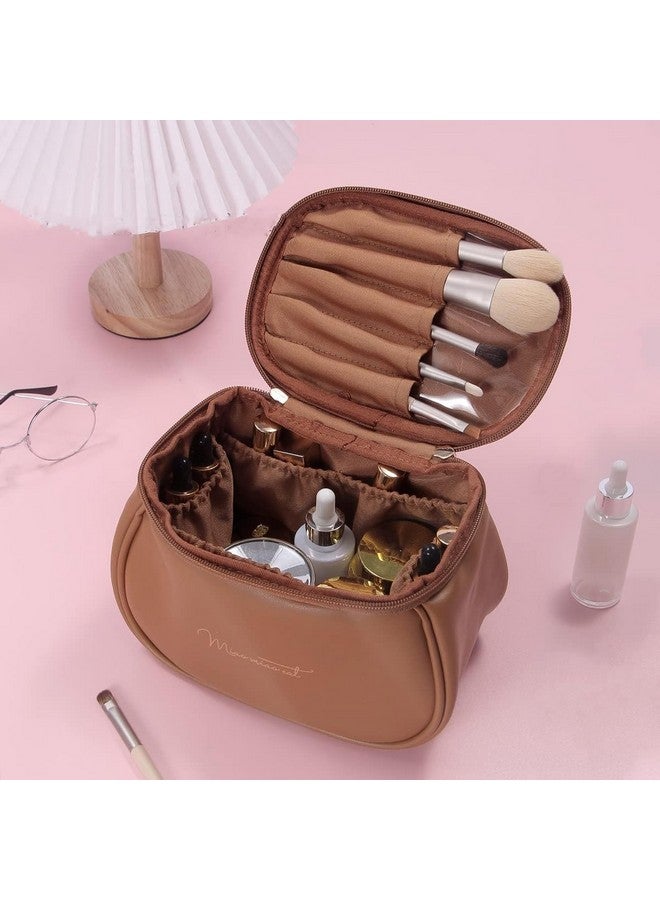 SIBY Portable Cosmetic Bag Organizer Case | Small Waterproof Pu Leather Travel Make Up Bag For Women And Girls | Large Capacity Toiletry Bag For Cosmetics, Skin Care Products And Toiletries - Image 5