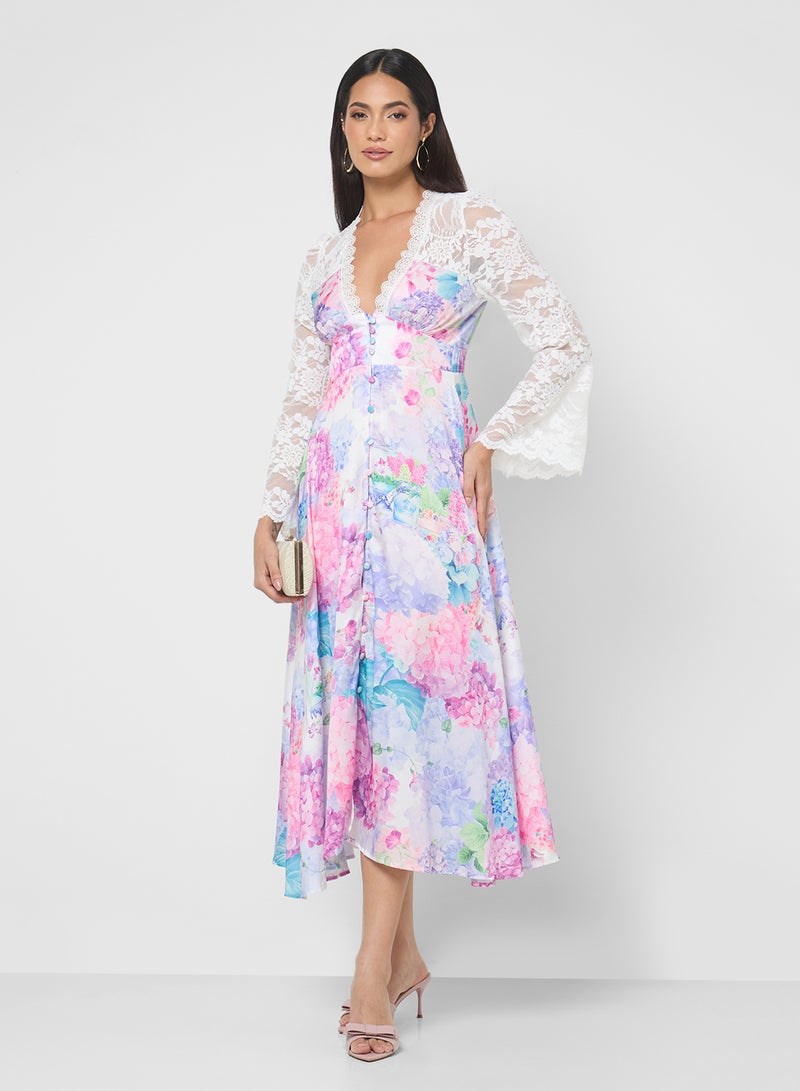 ELLA Floral Print Dress - Image 1