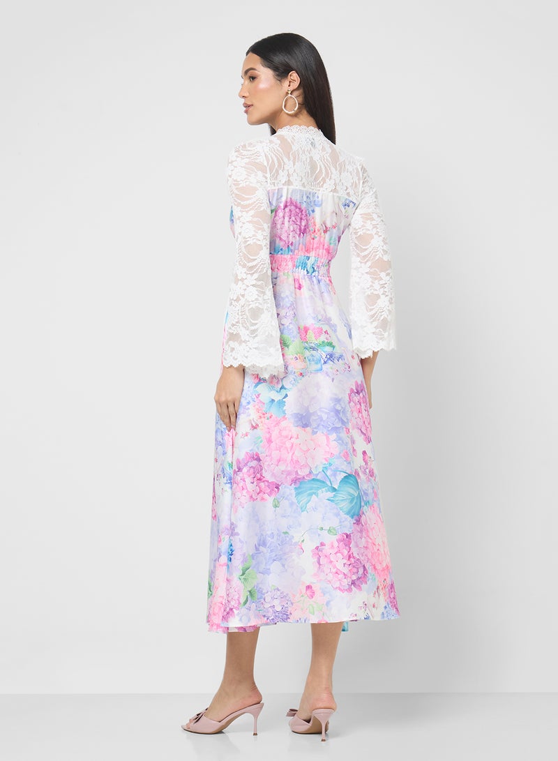 ELLA Floral Print Dress - Image 2