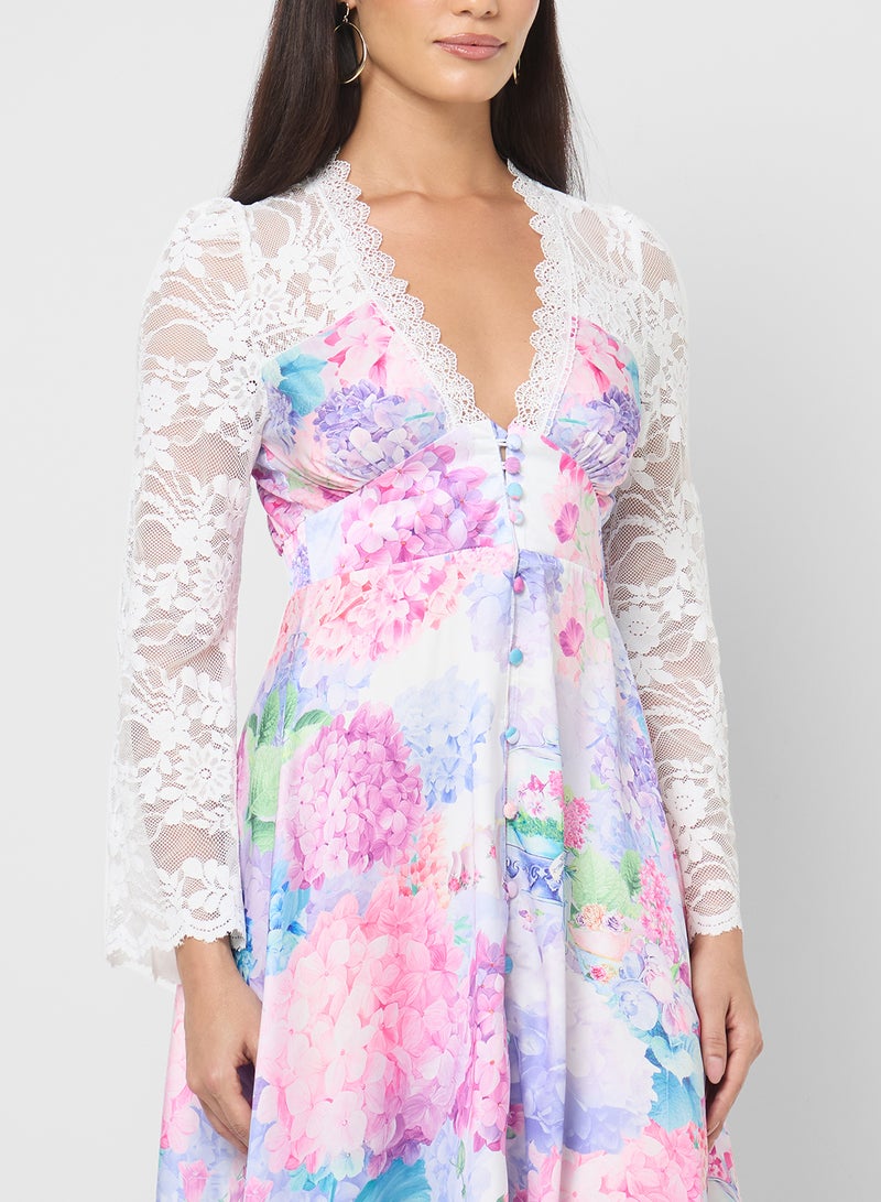 ELLA Floral Print Dress - Image 3