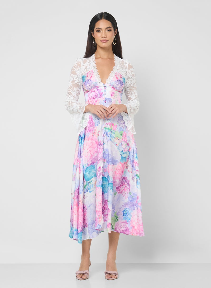 ELLA Floral Print Dress - Image 4