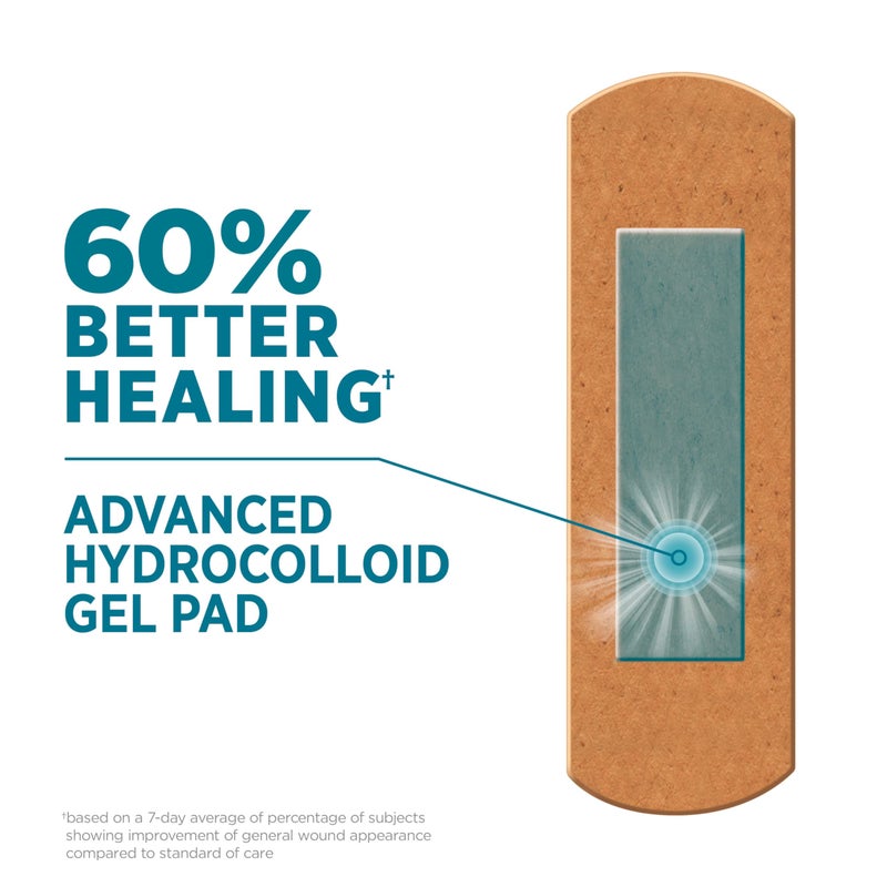 BAND-AID Brand Pro Heal Adhesive Bandages with Hydrocolloid Gel Pad, Clinically Tested, Better Healing of Minor Wounds, Waterproof Bandages, One Size, 10 ct - Image 2