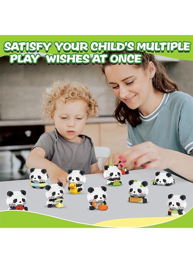 Panda Micro Building Bricks Kits, Cute Panda Mini Building Blocks Set, Colorful Panda Toy Educational Creative Model Building, for Girls and Boys Age 6-14, Gift for Christmas, Birthday  - Image 3