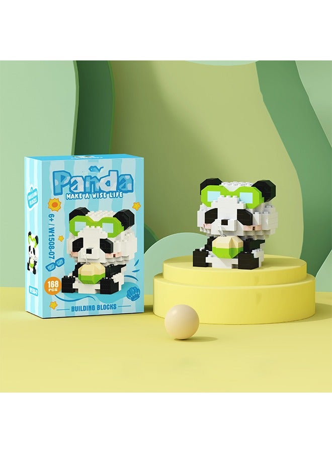 Panda Micro Building Bricks Kits, Cute Panda Mini Building Blocks Set, Colorful Panda Toy Educational Creative Model Building, for Girls and Boys Age 6-14, Gift for Christmas, Birthday
