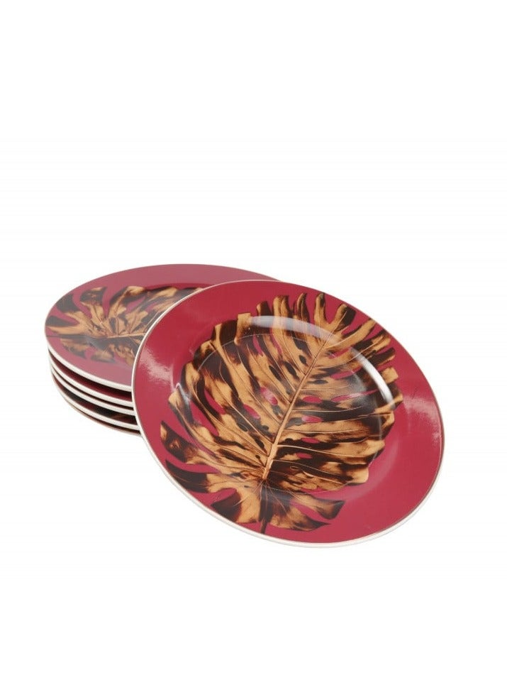 هوم فيو طقم سفره من البورسلين الفاخر مكون من 6 قطع بنى 25 × 25 - Image 2