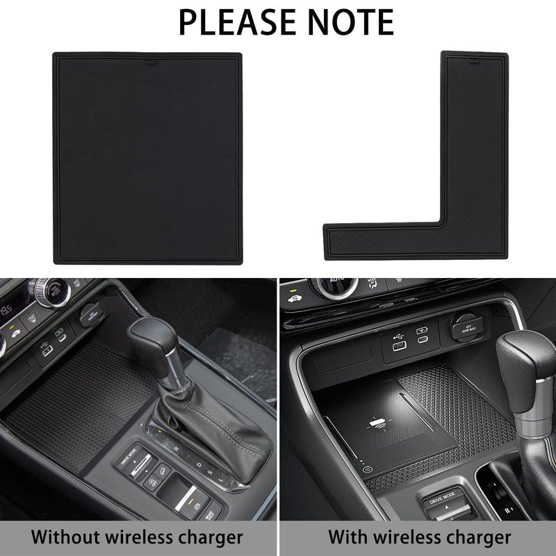 LOCOY Center Console Liner for Honda CRV Accessories 2023 2024 2025 2026, for CR-V Cup Holder Mat, Door Slot Pad, Coaster Trim, Non-Slip Dust Interior, Custom Rubber Decoration Insert (17pcs, Black) - Image 4