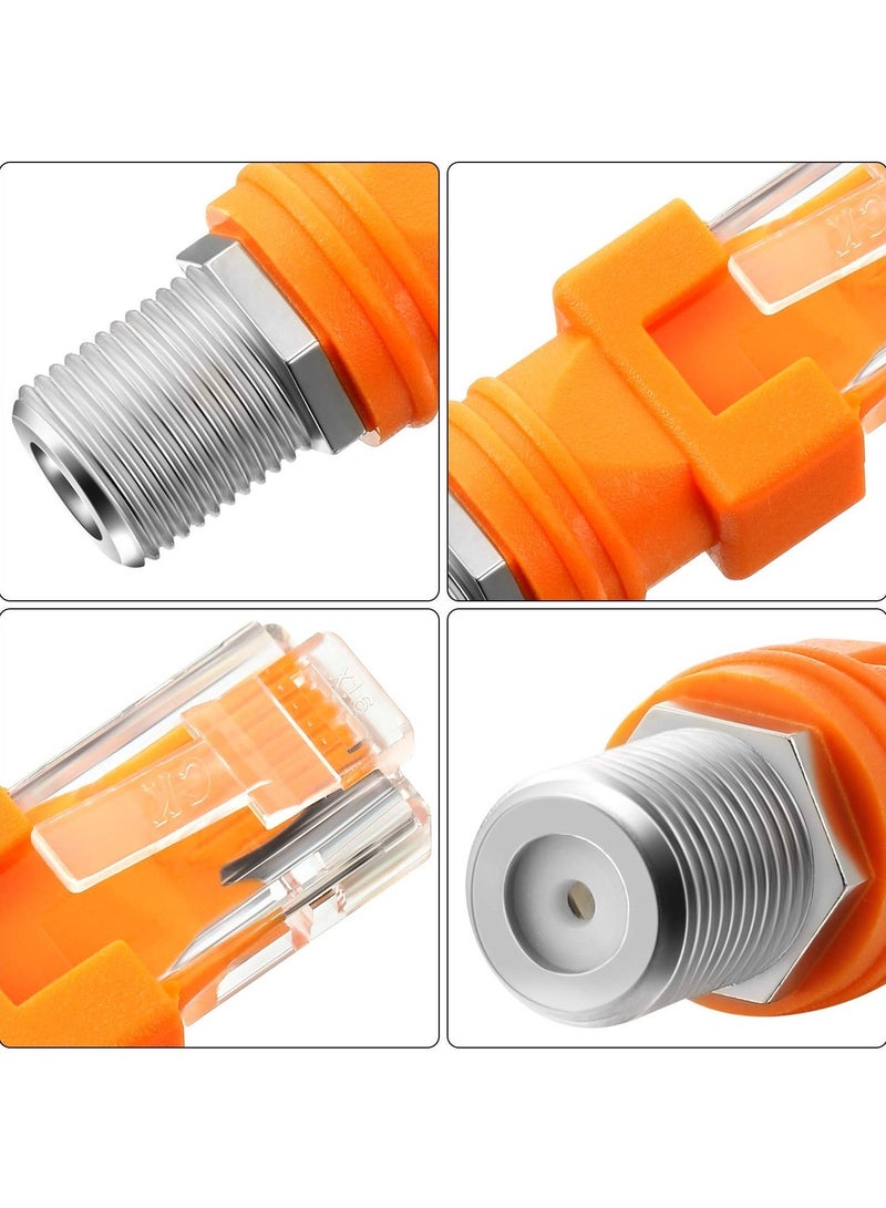 Captaintech 4 Pcs RF to RJ45 Converter, Coaxial to Ethernet Adapter, F Female to RJ45 Male Barrel Connector, Straight Coax Couplers for Line Tester - Image 2