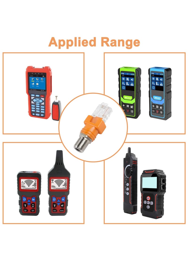 Captaintech 4 Pcs RF to RJ45 Converter, Coaxial to Ethernet Adapter, F Female to RJ45 Male Barrel Connector, Straight Coax Couplers for Line Tester - Image 4