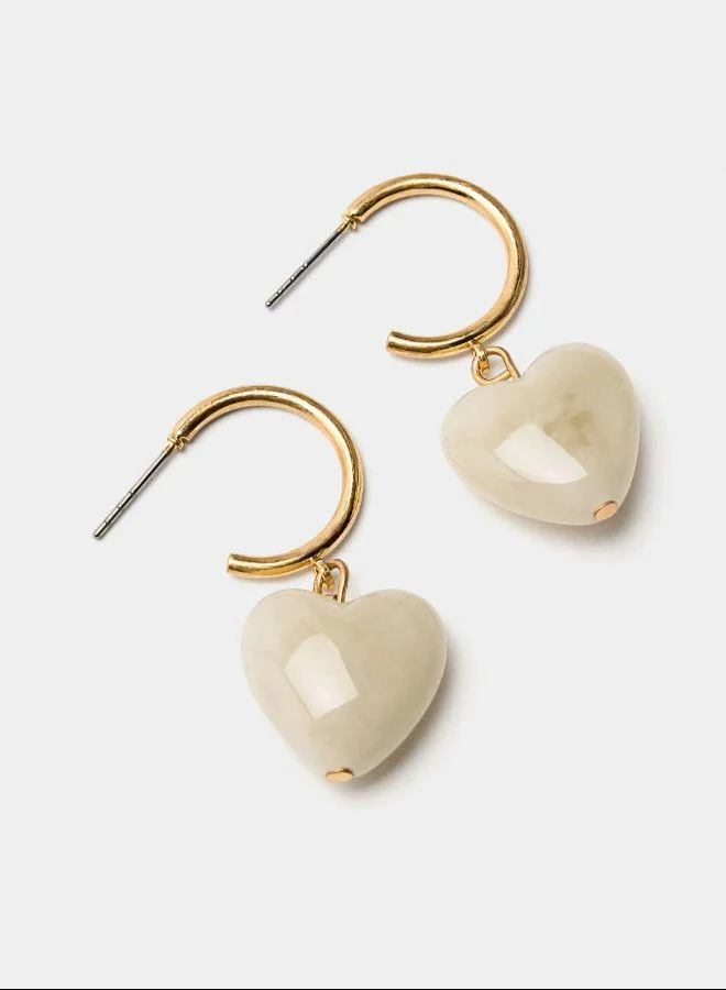 بارفوا أقراط طوق مع قلب