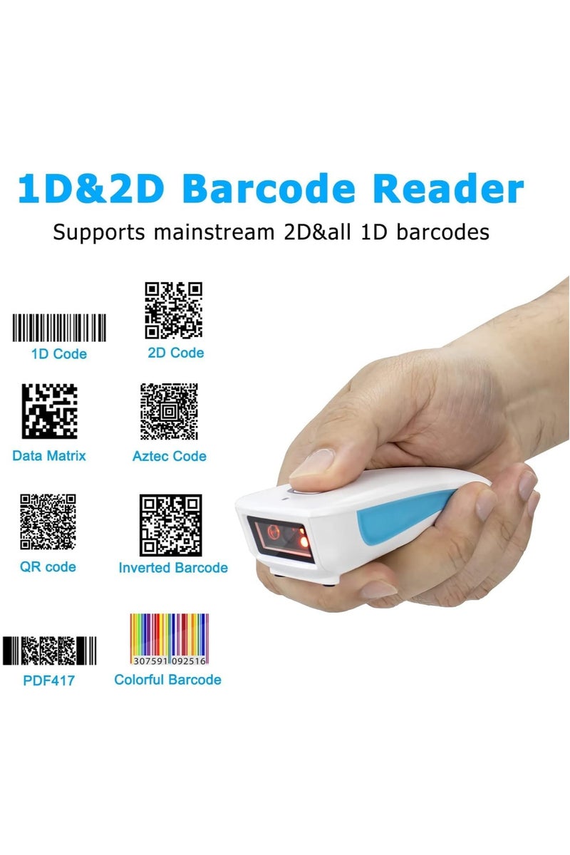 NETUM 1D 2D QR Code Scanner with Charging Dock, Mini Barcode Scanner Bluetooth Compatible, Small Portable USB Bar Code Scanner for Inventory, 2.4G Cordless Image Reader for Tablet iPhone Android iOS PC POS - Image 3