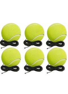 NOVOLAN NOVOLAN Tennis Trainer String Rebound Balls Refill, 6 Pack of String Balls for Single Player Rebound Training, 1.3m High Elastic Fitness Rebound Tennis Balls, 64mm Diameter, 60g for Enhanced Practice  - Image 1