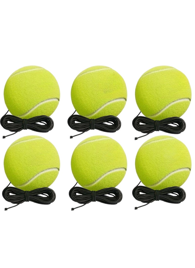 NOVOLAN - NOVOLAN Tennis Trainer String Rebound Balls Refill, 6 Pack of String Balls for Single Player Rebound Training, 1.3m High Elastic Fitness Rebound Tennis Balls, 64mm Diameter, 60g for Enhanced Practice - Image 1