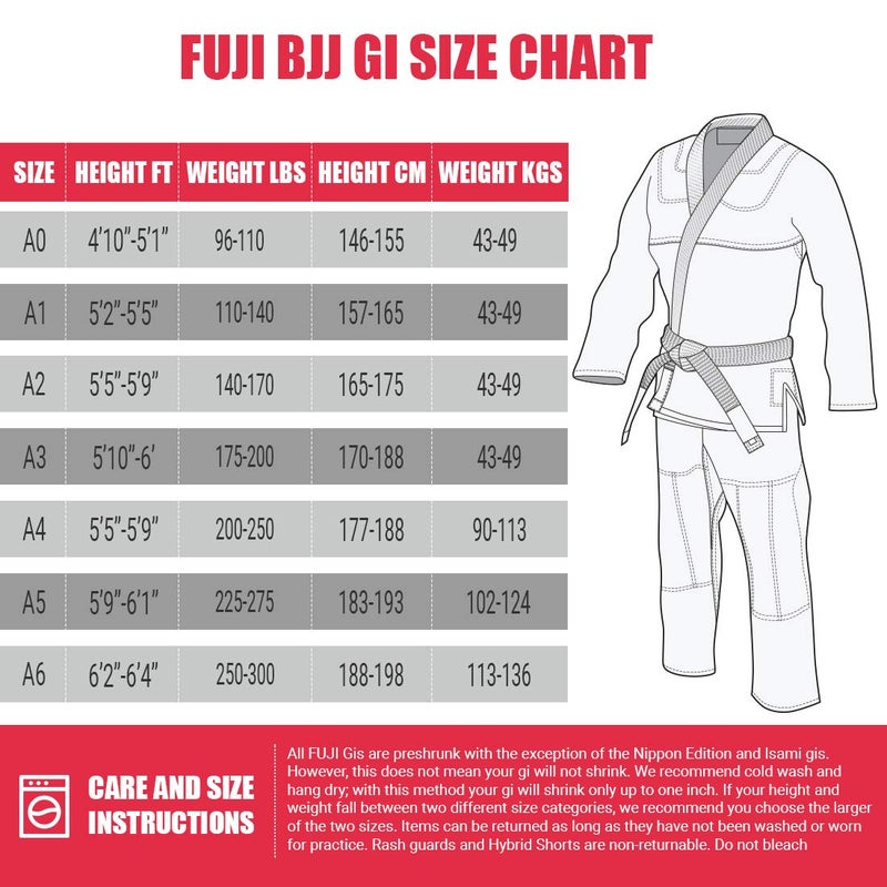 FUJI Suparaito BJJ GI and Martial Arts Uniform - Brazilian Jiu Jitsu Gi With Pearl Weave Jacket, White, Size A2 - Image 3