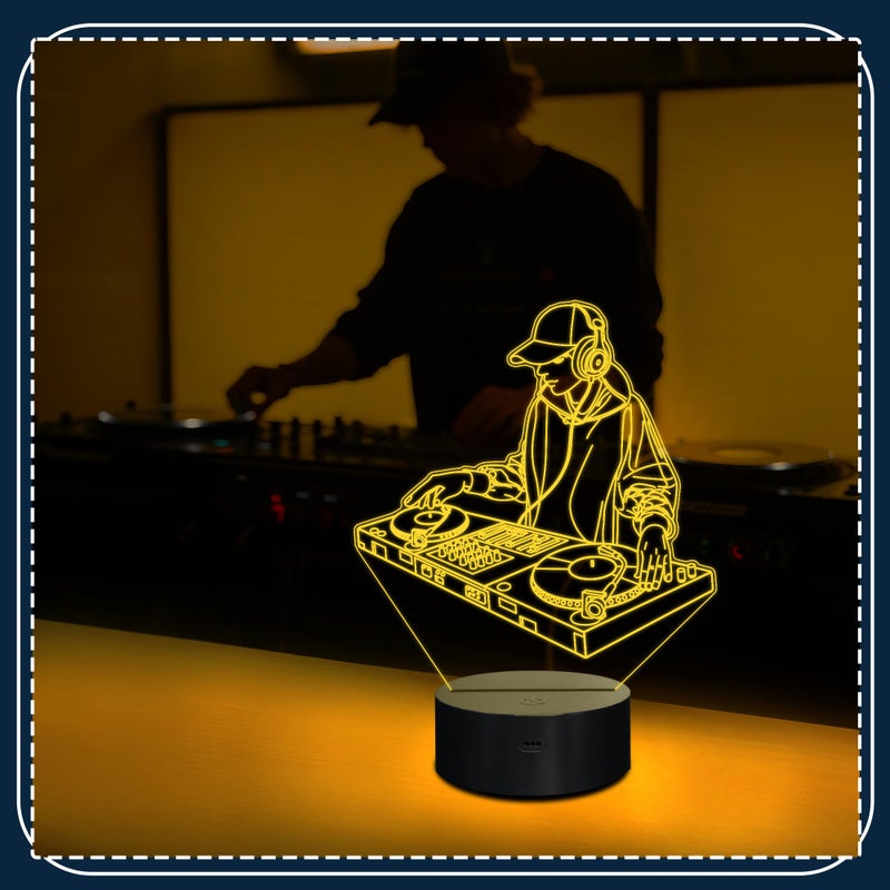 CoolGift Mart DJ Night Light, 3D LED Optical Illusion Lamp with 16 Colors and Remote Controller, Gifts for DJ Music Lovers - Image 5