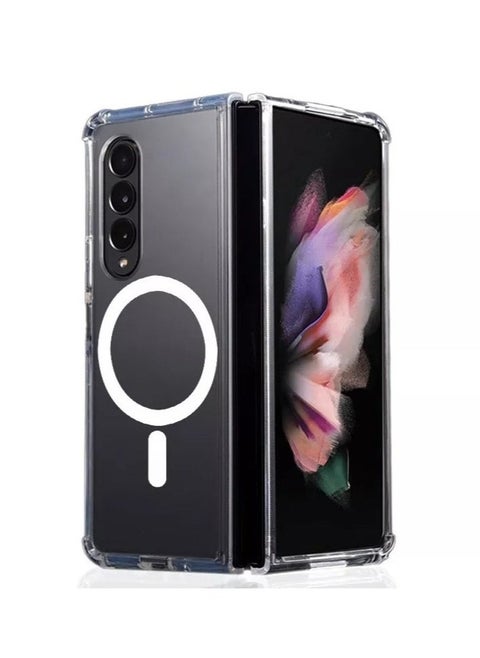 New Wireless Charging MagSafe Phone Case For Samsung Z Fold 4 Magnetic Clear Phone Case For Z Fold 4