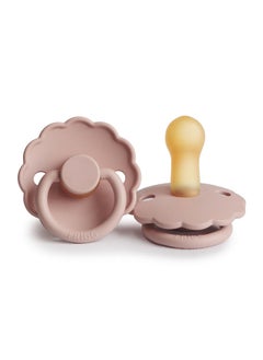 FRIGG Daisy Latex Baby Pacifier, 6-18 Months, Pack of 1, Size 2 - Blush  - Image 1
