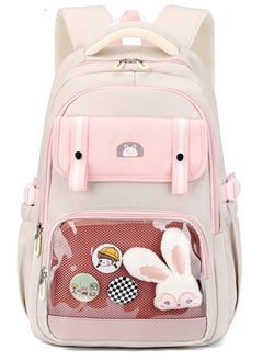 M198 Lightweight Laptop School Travel Multi-pocket Multi-Compartment Large Capacity Women's Water-resistant Collage Daily Use Backpack Laptop Bag - Pink