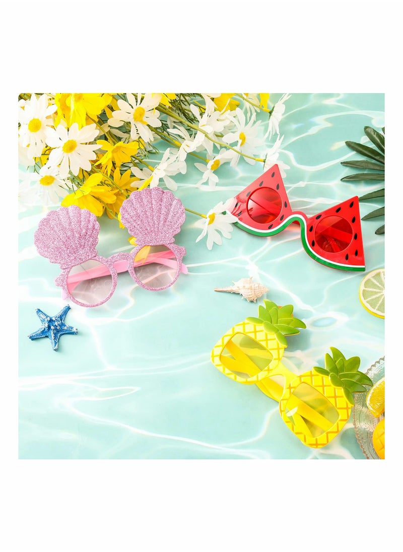 Y&D - 6 Pairs Party Sunglasses Hawaiian Funny Tropical Fancy Dress Props Summer Novelty Eyeglasses for Kids Adults Beach Theme Supplies Favors - Image 1