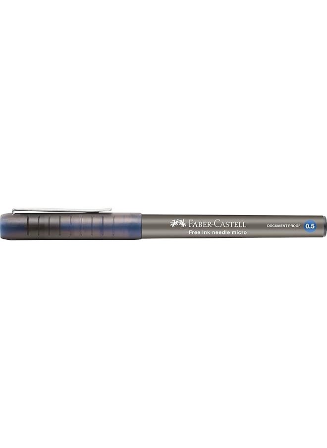 FABER-CASTELL - Free Ink Roller Needle 12 Pieces Set 0.5 Mm Ball Diameter Color Blue - Image 1
