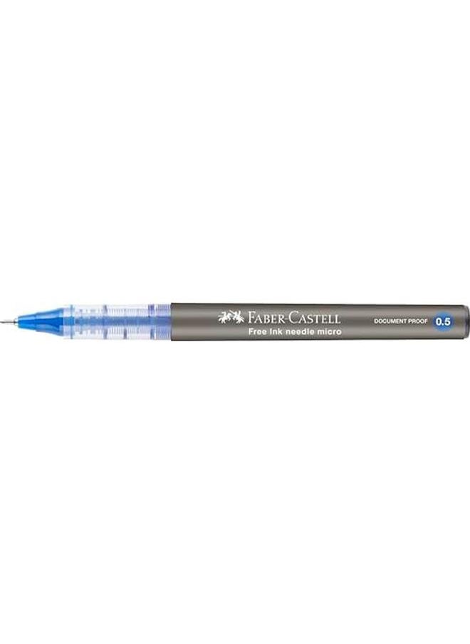 FABER-CASTELL - Free Ink Roller Needle 12 Pieces Set 0.5 Mm Ball Diameter Color Blue - Image 1