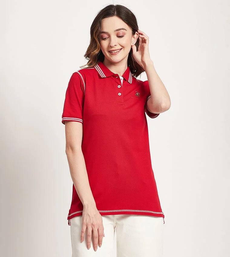 BEVERLY HILLS POLO CLUB Logo Detail Short Sleeves Polo T-Shirt