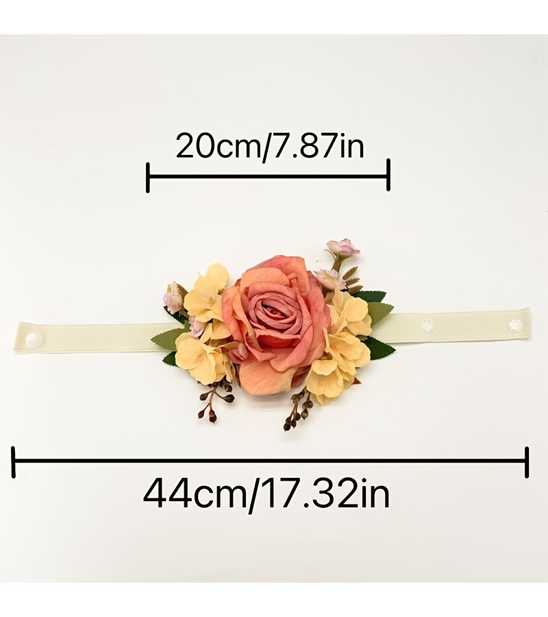 Hand Held Dark Pink Rose Flower Curtain Tiebacks Artificial Peonies Bouquet 2pc - Image 3