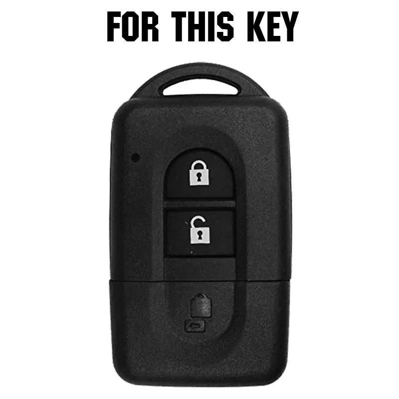 Car Key Fob Cover: 7*4*2 Cm Black High Quality Silicone - Durable Extreme Temperature Resistant Key Case for Nissan 3 Button Key Fob Owners - Image 2