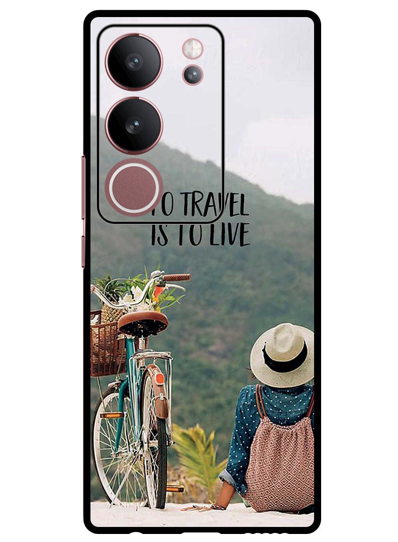 Theodor Protective Case Anti Scratch Shock Proof Bumper Cover For Vivo S17 - S17 Pro To Travel Is To Live - Image 1