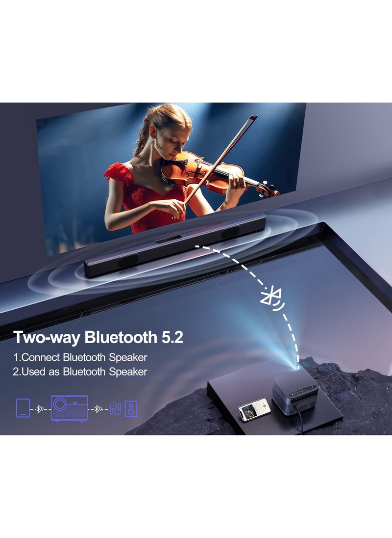 Lowyam - Auto Focus 4K Projector with WiFi 6 and Bluetooth 5.2, 500 ANSI Lumens WiMiUS P64 Native 1080P Outdoor Movie Proyector, 50% Zoom, Home Projector Compatible with iOS/Android/HDMI/TV Stick - Image 1