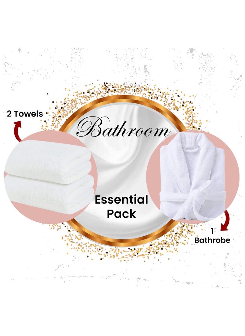 Bathroom Essentials 3-Piece Pack – Includes 2 Soft Towels 50 x 80cm 250g and 1 Plush Bathrobe L – Luxurious Bathroom Set for Everyday Use – Absorbent Towels and Comfortable Bathrobe – Ideal for Home, Gym, or Spa – Perfect Gift for Men and Women - pzsku/ZCE2F0AE2426D52D415C3Z/45/_/1735026940/756e7cb2-cd25-4328-90f7-1a61933c213f