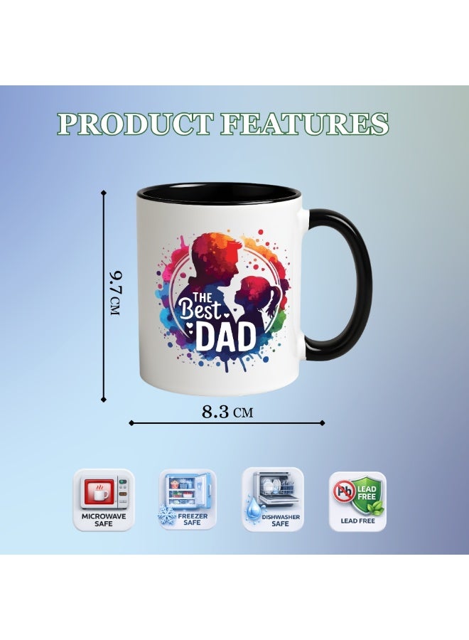 PRINTSHOP4ME Fathers Day Coffee Mug - Dad’s Birthday Gifts from Daughter Son - Gifts for Dad - Dad’s Black Ceramic Coffee Mug - Dad Gifts - Dad Appreciation Gifts - Gift for Daddy - Image 5