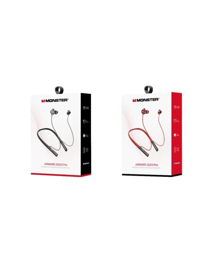 Monster SGO3 Pro Wireless Earphone Bluetooth Magnetic attraction Neckband Headphone Waterproof HIFI Sound Sport Headset - Image 3
