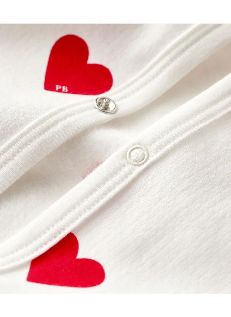 بيتي باتو Baby cotton pyjamas with red hearts