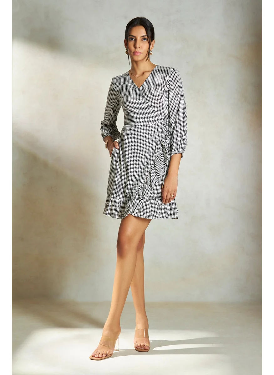 Virgio Virgio Striped Fit & Flare Dress