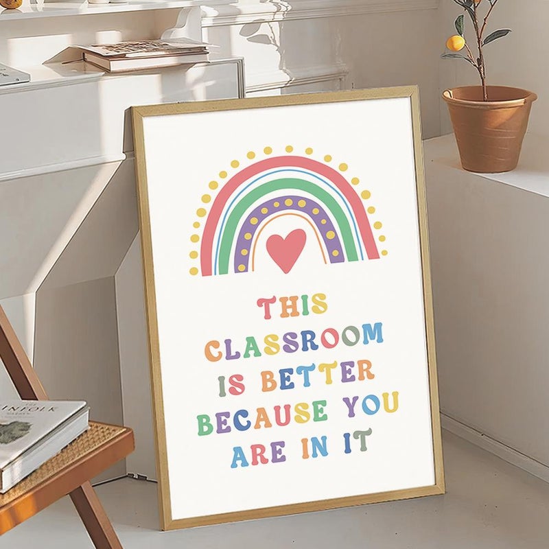 TNESSENTIAL This Classroom Is Better Affirmations for Kids Quote Art Canvas Poster, Classroom Quotes, Children's Room Aesthetic Decor, Printed Gift - Image 4