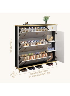 Generic Modern Ultra Thin Shoe Storage, Entrance Shoe Rack new Narrow, With Accessory Drawer Shoe Cabinet. flip shoe rack  - Image 2