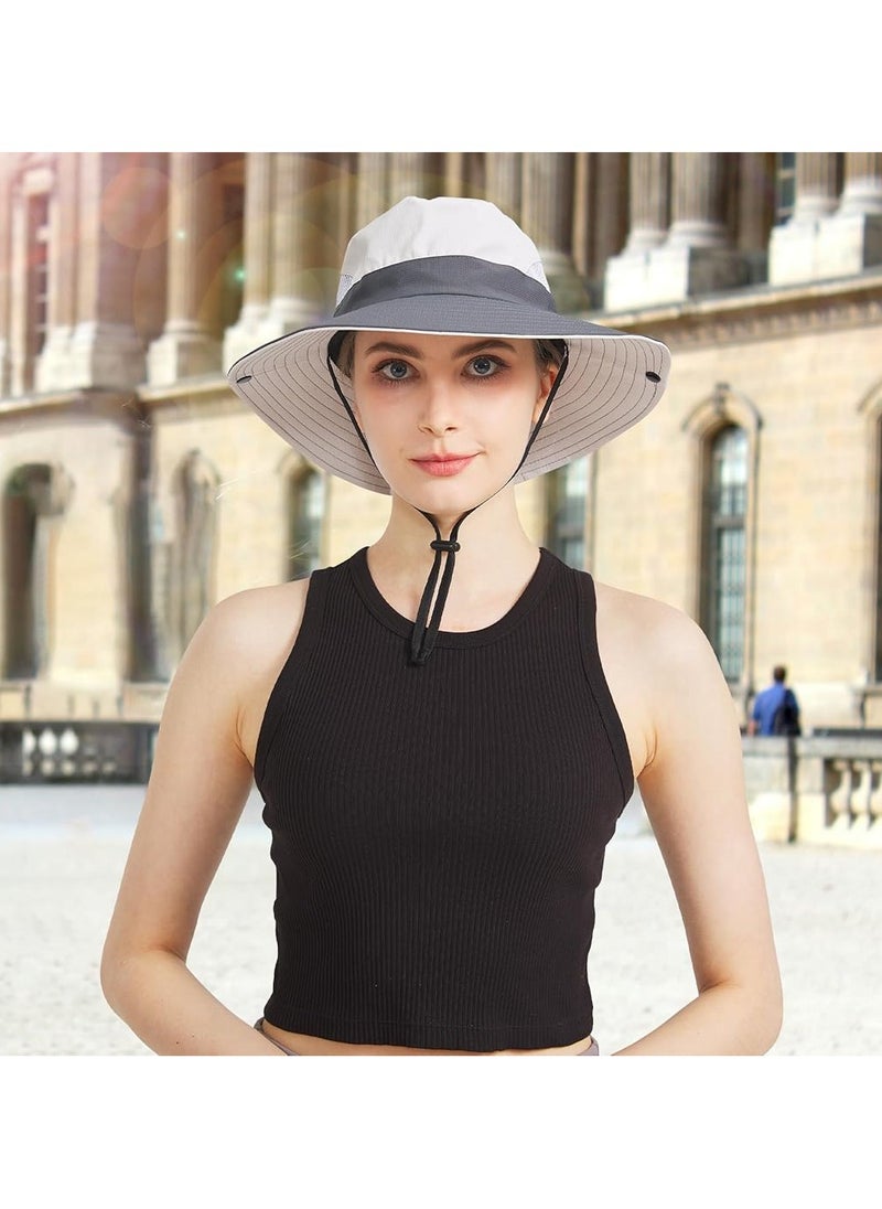 Goolsky Ponytail Sun Bucket Hat for Women Men Wide Brim UPF 50+ Fishing & Beach Hats  - Image 1
