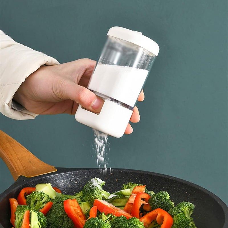 Adjustable Spice Dispenser with Measuring Control Dial Transparent Salt and Pepper Shaker Easy Pour Seasoning Container Ergonomic Kitchen Tool for Accurate Cooking - Image 3