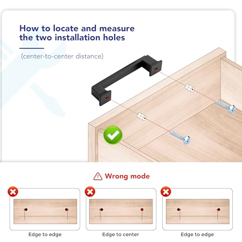 Ravinte Hardware 30 Pack Matte Black Cabinet Pulls, 5 Inch (128mm) Hole Center Zinc Alloy Drawer Handles for Kitchen Cabinets, Cupboards, Dressers, Square Solid Metal Hardware - Image 5