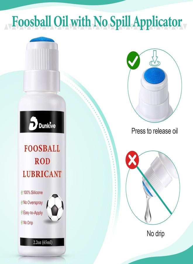 Dunkive Foosball Rod 100% Silicone Lubricant with No Spill Applicator Foosball Lubrication Oil for Table Rods Accessories - Image 2