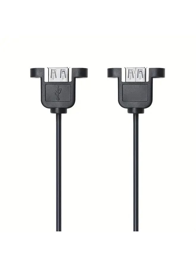 1 قطعة موصل USB أنثوي ثقيل مع فتحة برغي كابل طاقة بيانات ثنائي النواة - Image 5