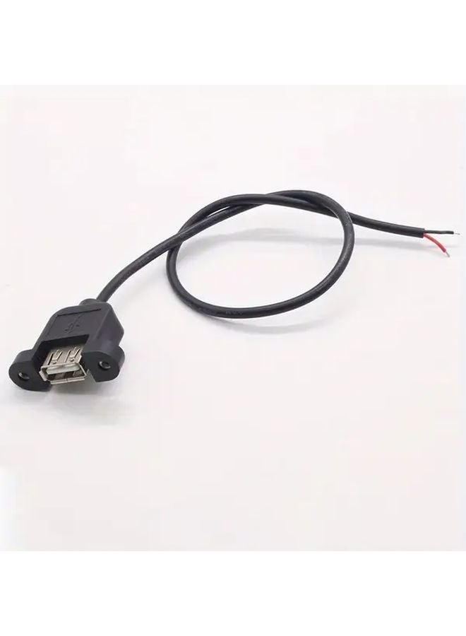 1 قطعة موصل USB أنثوي ثقيل مع فتحة برغي كابل طاقة بيانات ثنائي النواة - Image 4