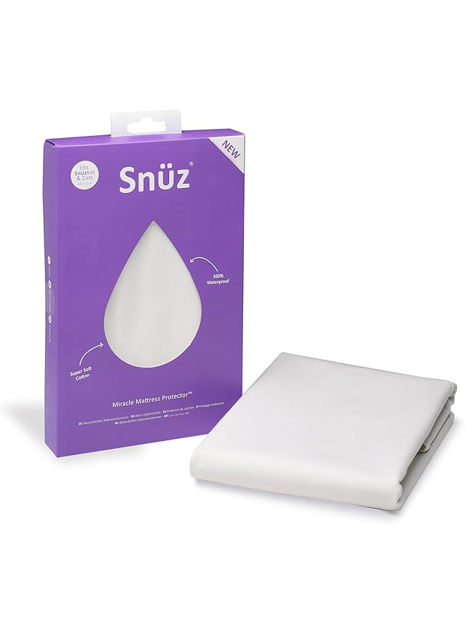 Snuz Cot Bed Mattress Protector White 70X140